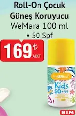 WE MARA ROLL-ON ÇOCUK GÜNEŞ KORUYUCU 100 ML 50 SPF